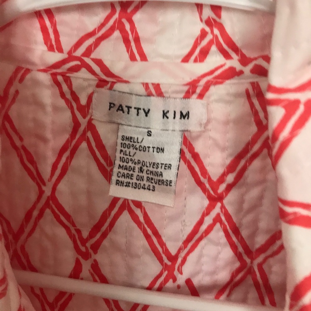 Patty Kim Reversible Cotton Jacket in Fuchsia and Coral, Pockets on Both Sides - Picture 4 of 12